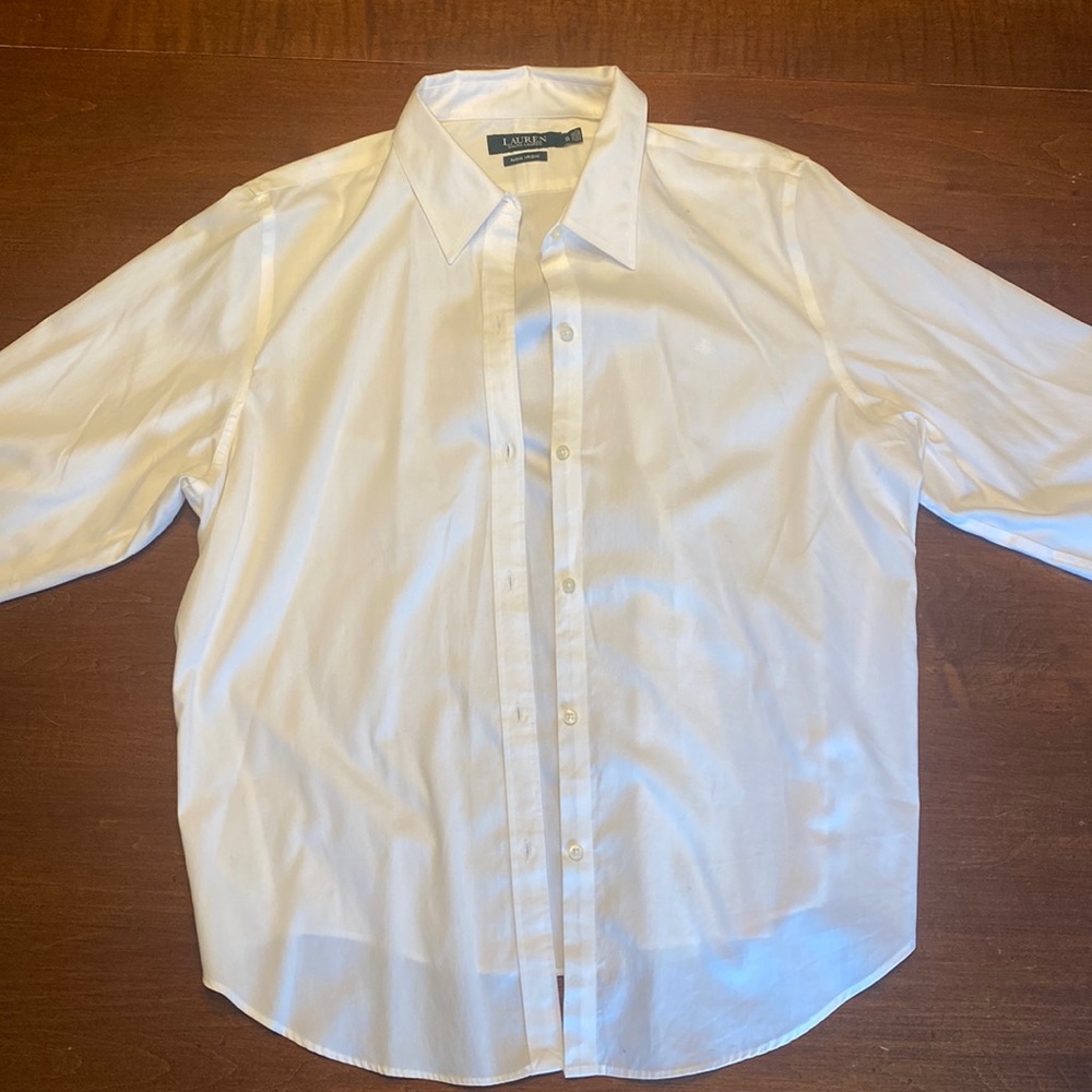 Lauren Ralph Lauren non iron white dress shirt.
